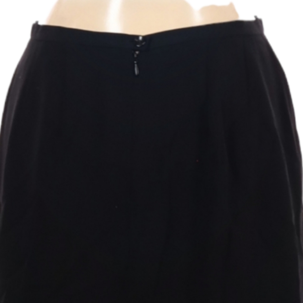 Harve Benard Casual Skirt Size 12 Black Knee Length Career Work Modest Classic - Picture 5 of 6